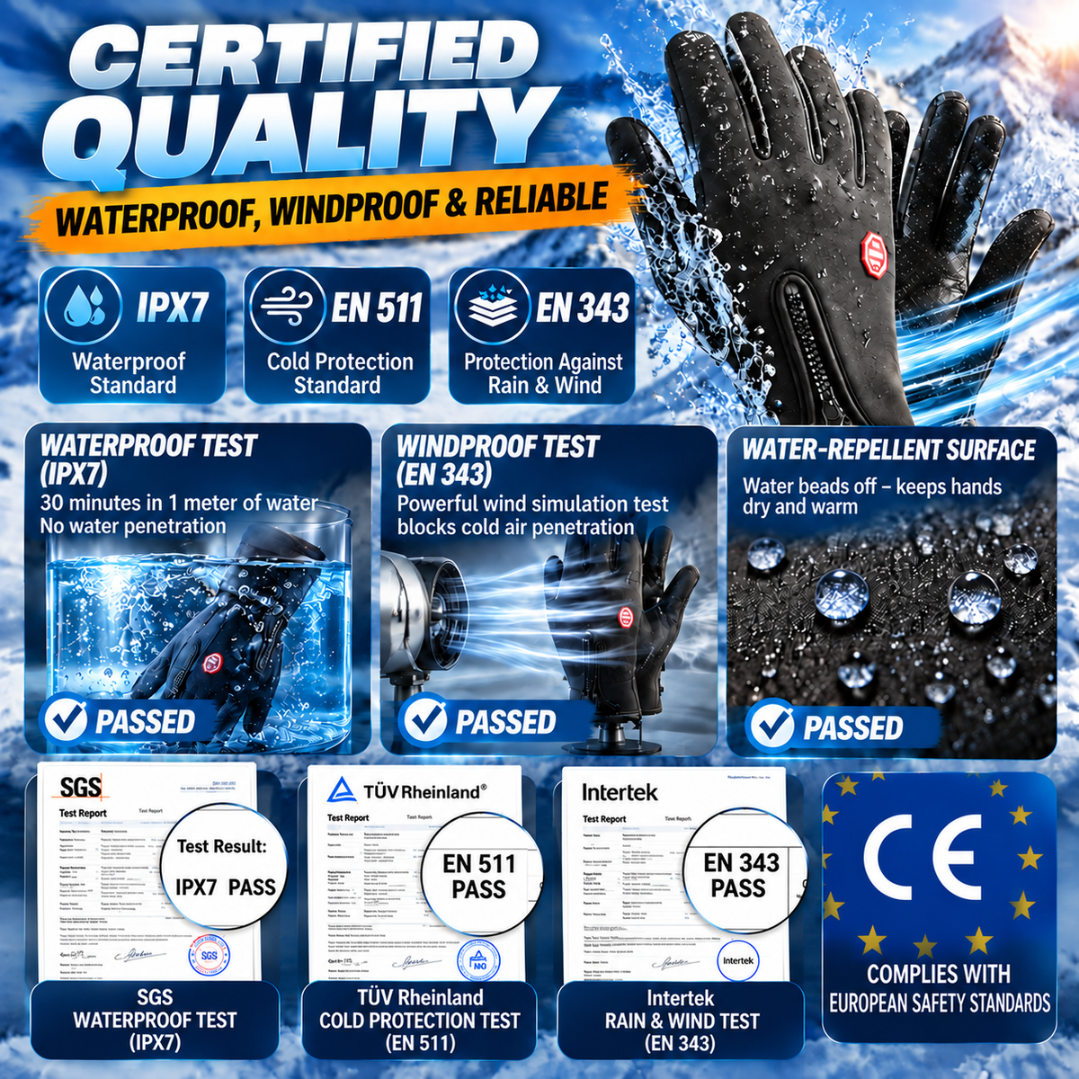 BUY 1 GET 1 FREE!!!🧤All-Weather Winter Gloves: Waterproof, Windproof, Thermal Lined & Smart Touchscreen with Zipper Non-Slip Grip, Windproof & Waterproof Thermal Hand Protection