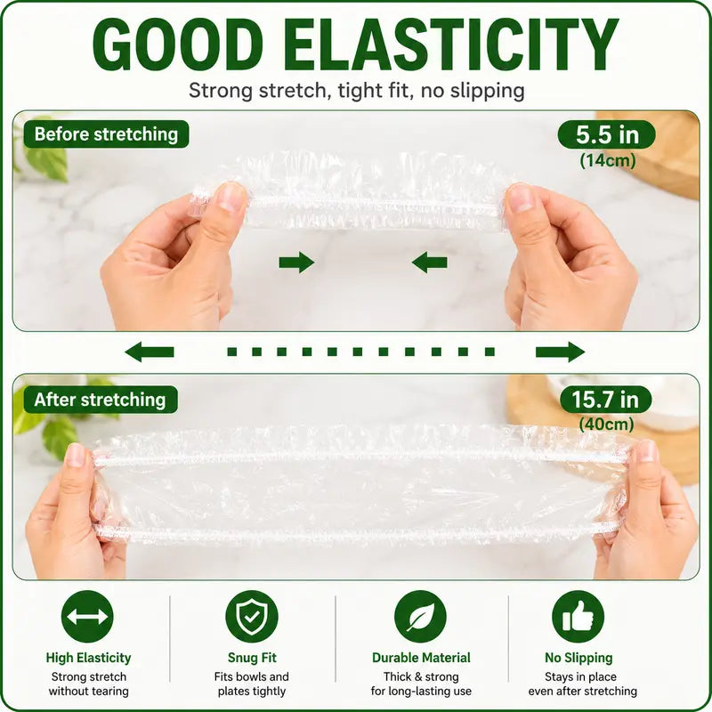 🎉 BUY 1 GET 1 FREE!!! 🎁 100PCS Disposable Elastic Food Covers 🍓✨