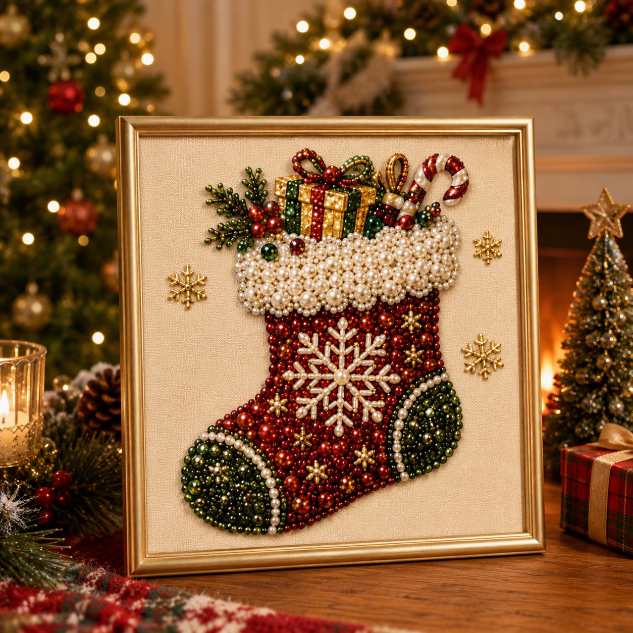 🎨💎Zero-Skill Needed | Junafera® 3D DIY Christmas Pearl Art Kit
