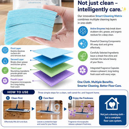 upsell 🥳2026 HOT SALE🥳💞50K+ SOLD!🧹✨ 50% OFF! Junafera® Water‑Soluble Floor Sheets – Just drop in water, no measuring. Cleans & shines all floors. Safe & streak‑free. 120 sheets pack. Your daily helper. 💧