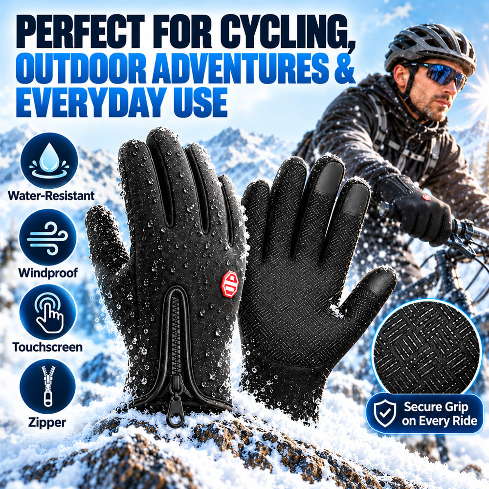 BUY 1 GET 1 FREE!!!🧤All-Weather Winter Gloves: Waterproof, Windproof, Thermal Lined & Smart Touchscreen with Zipper Non-Slip Grip, Windproof & Waterproof Thermal Hand Protection