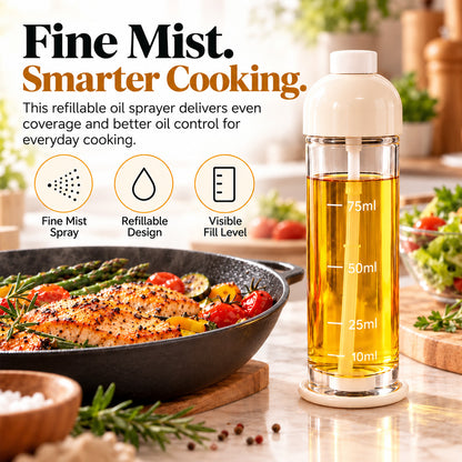 UPSELL 🍳✨Refillable Fine Mist Olive Oil Sprayer – Even Spray Cooking Oil Dispenser for Air Fryers, Grilling, Baking & Everyday Kitchen Use