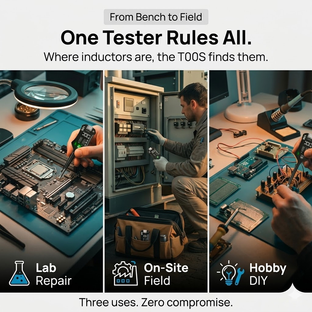 Junafera® 🥳2026 HOT SALE🥳💞50K+ SOLD!💡⚙️ 50% OFF! In-Circuit Inductor Tester – One-button simplicity, clear indicator. Non-contact, rapid diagnosis. A must-have for electronics repair. 📟🕊️
