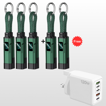 upsell🔥HOT SALE 60% OFF🔥Junafera® 4-in-1 Digital Display Keychain Charging Cable