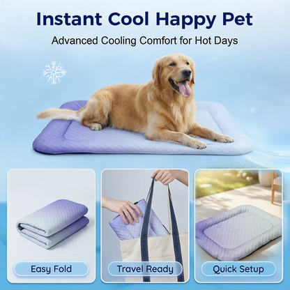 ❄️Junafera® Pet Cooling Mat for Dogs & Cats 🐾  Naturally Cool Ice-Silk Pad • Breathable, Washable & Soft