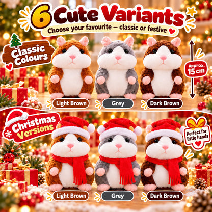 🎄 Talking Hamster Plush – Interactive Learning Toy & Fun Christmas Gift for Kids 🎁