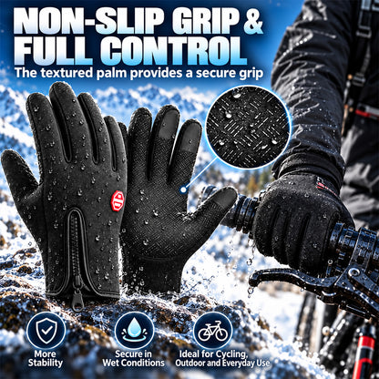 BUY 1 GET 1 FREE!!!🧤All-Weather Winter Gloves: Waterproof, Windproof, Thermal Lined & Smart Touchscreen with Zipper Non-Slip Grip, Windproof & Waterproof Thermal Hand Protection