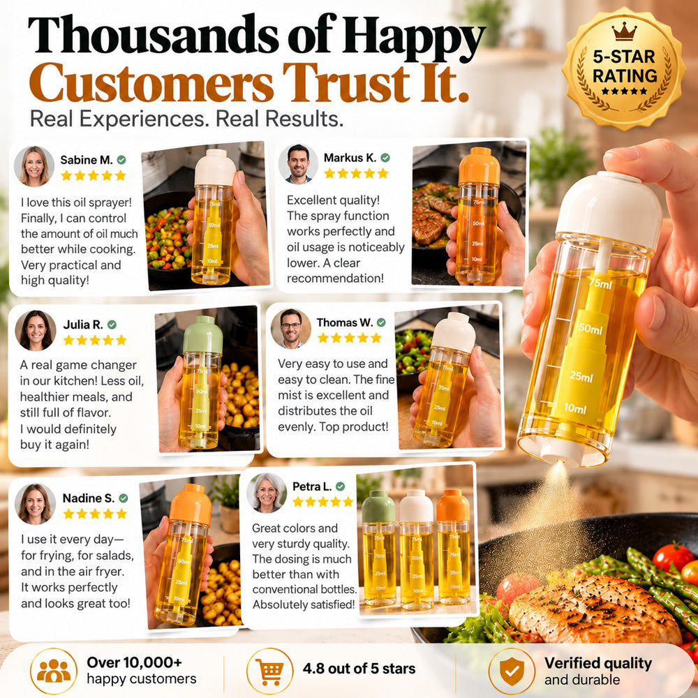 UPSELL 🍳✨Refillable Fine Mist Olive Oil Sprayer – Even Spray Cooking Oil Dispenser for Air Fryers, Grilling, Baking & Everyday Kitchen Use