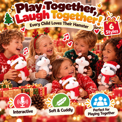 🎄 Talking Hamster Plush – Interactive Learning Toy & Fun Christmas Gift for Kids 🎁