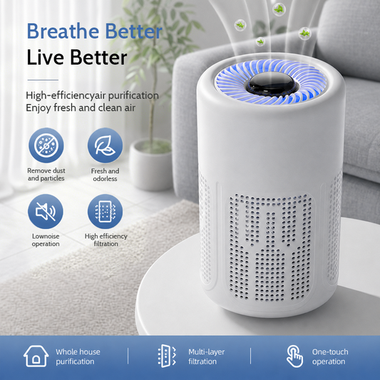 BVJ® 🔇Limited Offer 💐Silent Air Purifier – Peaceful sleep, no noise😴