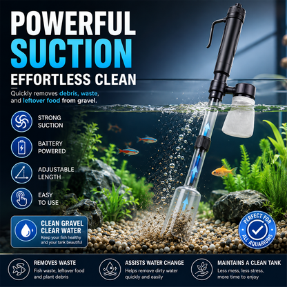 🎉50% off 🔥 Junafera® Electric Aquarium Gravel Cleaner✨