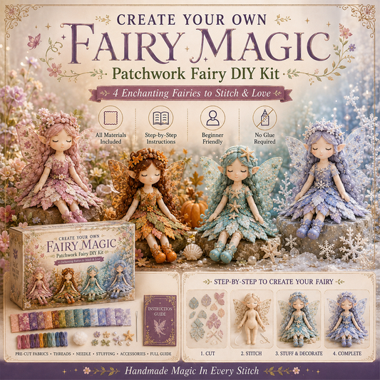 🥳2026 HOT SALE🥳💞50K+ SOLD!🧵✨ 50% OFF! Junafera® Fairy Patchwork DIY Collection – Stitch 4 unique fairies, create keepsakes to treasure. Perfect for craft lovers & magical gifts! 🧚‍♀️💫