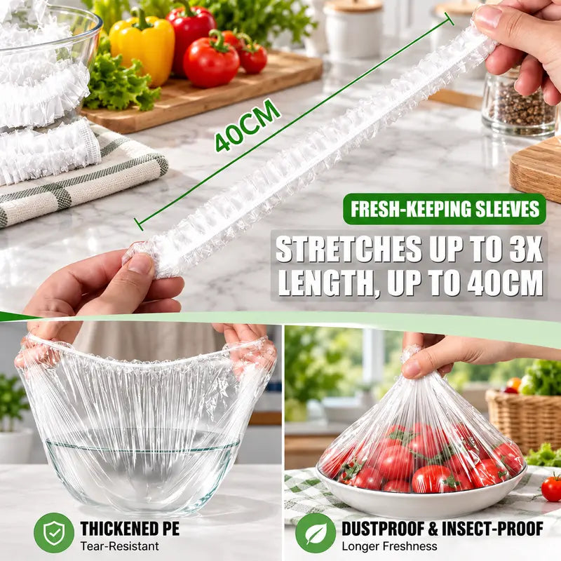 🎉 BUY 1 GET 1 FREE!!! 🎁 100PCS Disposable Elastic Food Covers 🍓✨