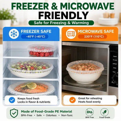 🎉 BUY 1 GET 1 FREE!!! 🎁 100PCS Disposable Elastic Food Covers 🍓✨