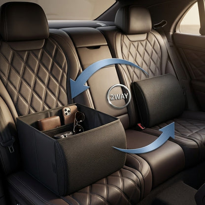 Mozeylocosh 2-in-1 Premium Car Organizer & Ergonomic Lumbar Support Cushion - The Ultimate Cabin Comfort Solution