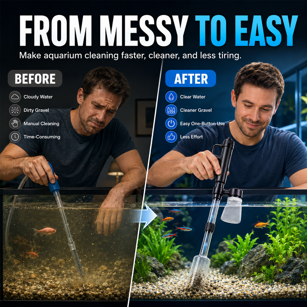 🎉50% off 🔥 Junafera® Electric Aquarium Gravel Cleaner✨