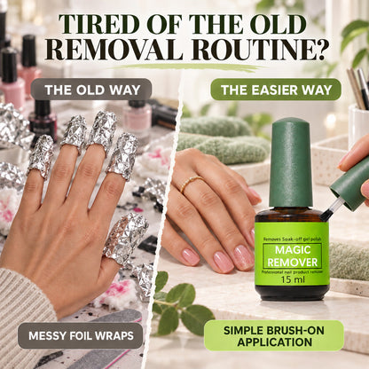 Upgraded Magic Gel Polish Remover – Easy Brush-On Removal at Home