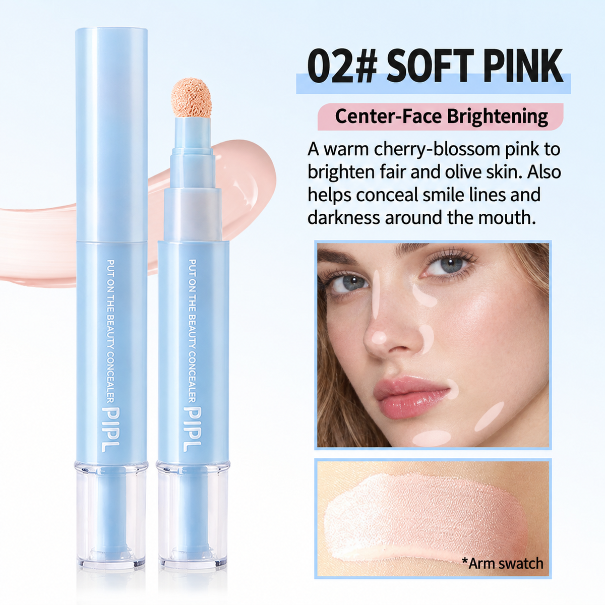 🔥Buy 1 Get 1 Free ( 2 Pcs Total ) NOW!💄Multipurpose Hydrating Liquid Concealer Pen  ✨