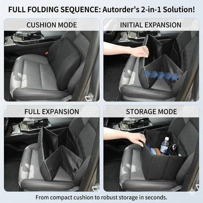 Mozeylocosh 2-in-1 Premium Car Organizer & Ergonomic Lumbar Support Cushion - The Ultimate Cabin Comfort Solution
