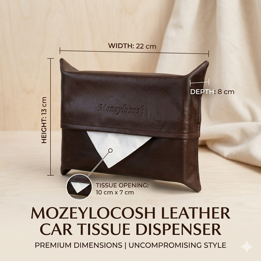 Mozeylocosh | Easy-Reach Car Tissue Box: Secure Hanging Design for Safe Driving & Quick Access