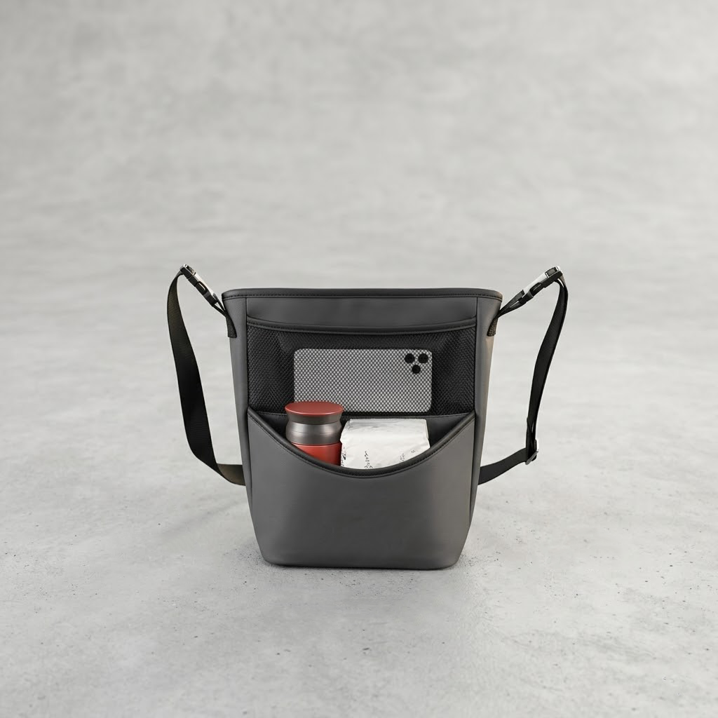 Mozeylocosh Universal Car Organizer: Multi-Pocket Storage Bag with Integrated Dog Barrier for Safe and Tidy Travels