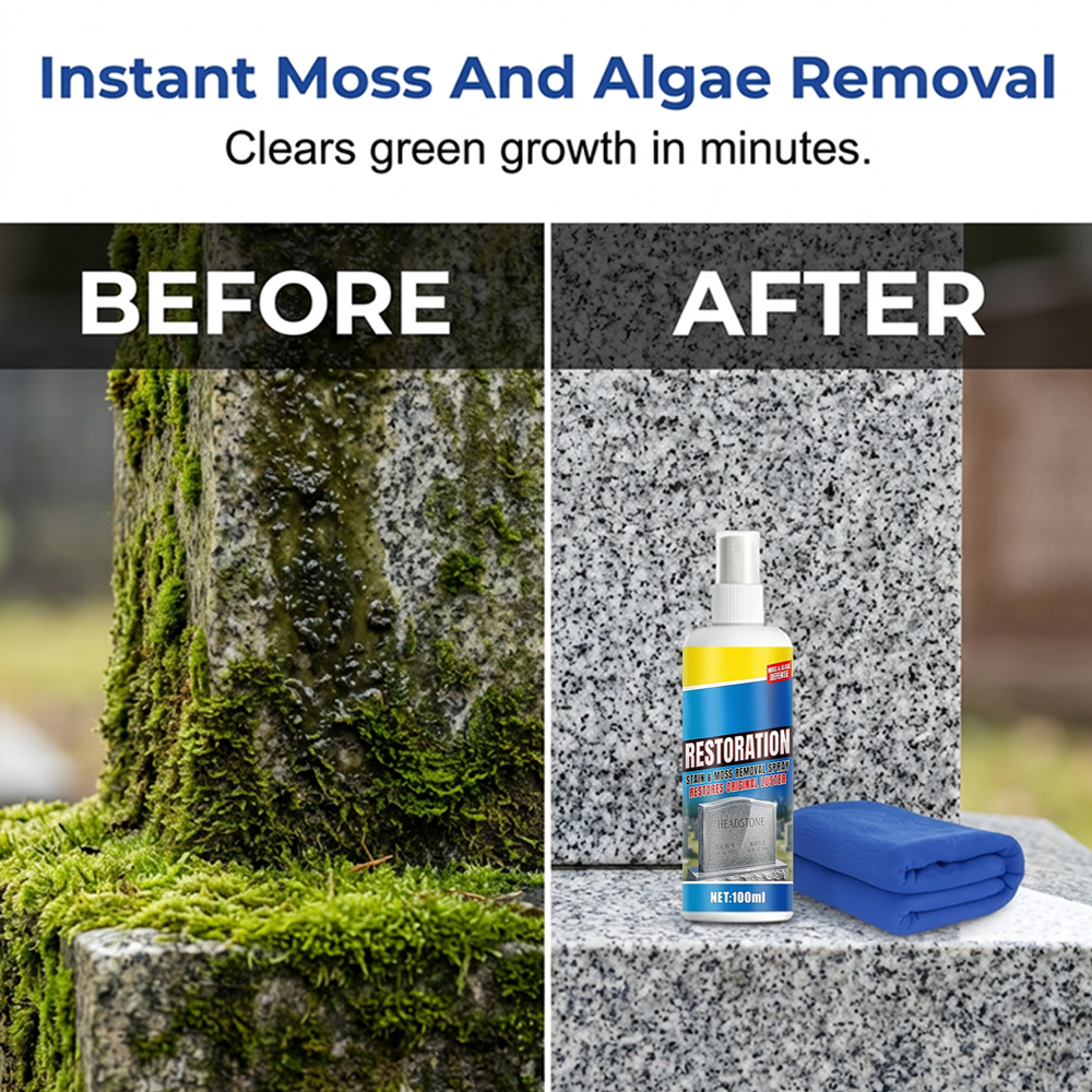 Junafera® ⏰BUY 2 GET 1 FREE!🎁Headstone Cleaning & Restoration Spray – Remove Stains Instantly