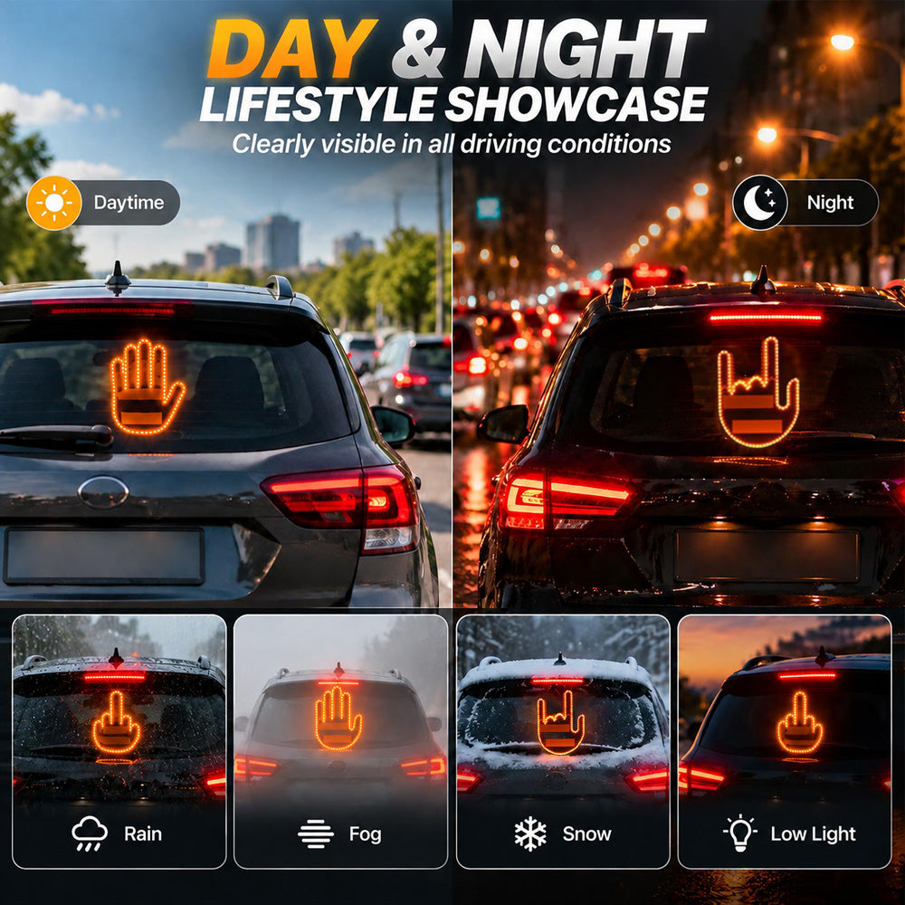 LED Car Gesture Light – Your Mood, Your Message