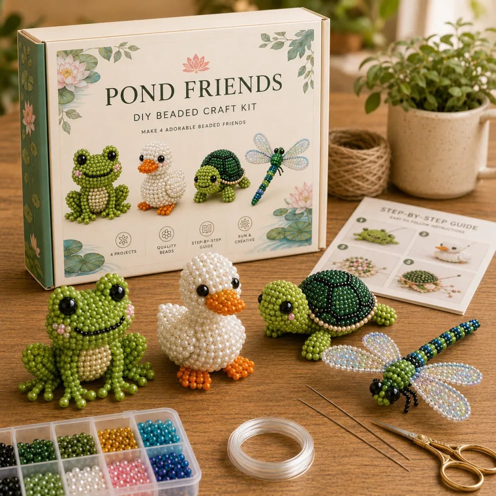 Junafera®🔥Hot Sale - 50% OFF🔥🏆Limited Time Sale 49% OFF🧵✨Petite 3D Beaded Animal Craft Kit
