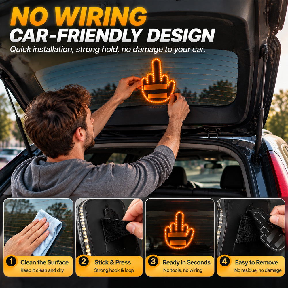 LED Car Gesture Light – Your Mood, Your Message