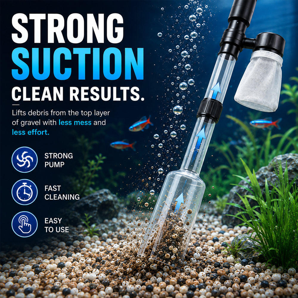 🎉50% off 🔥 Junafera® Electric Aquarium Gravel Cleaner✨