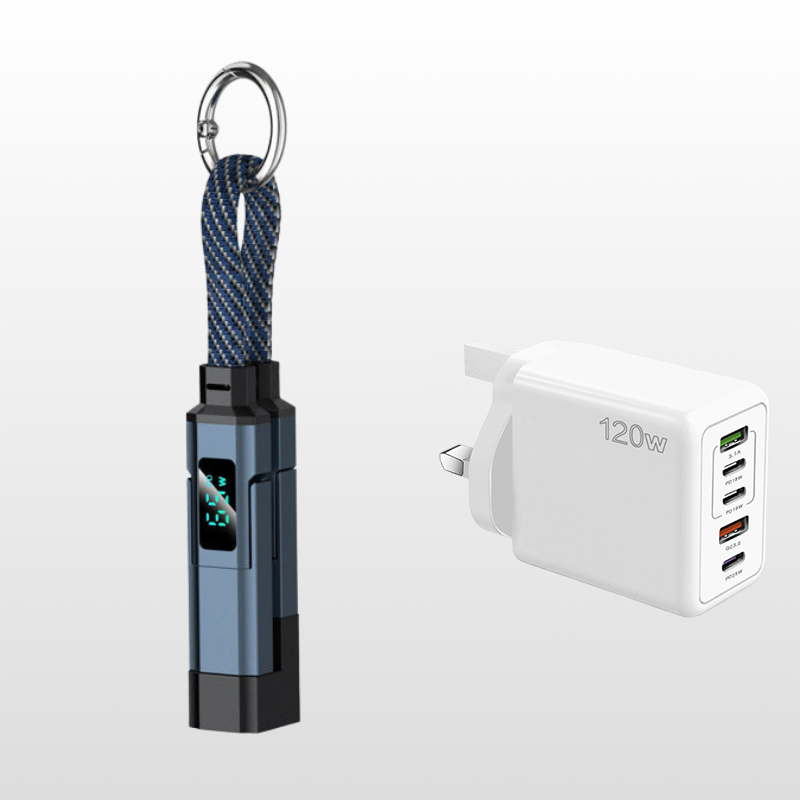 upsell🔥HOT SALE 60% OFF🔥Junafera® 4-in-1 Digital Display Keychain Charging Cable