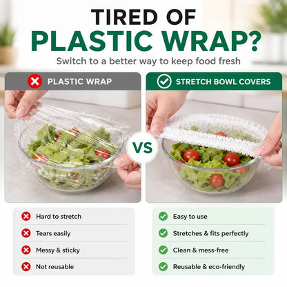 🎉 BUY 1 GET 1 FREE!!! 🎁 100PCS Disposable Elastic Food Covers 🍓✨