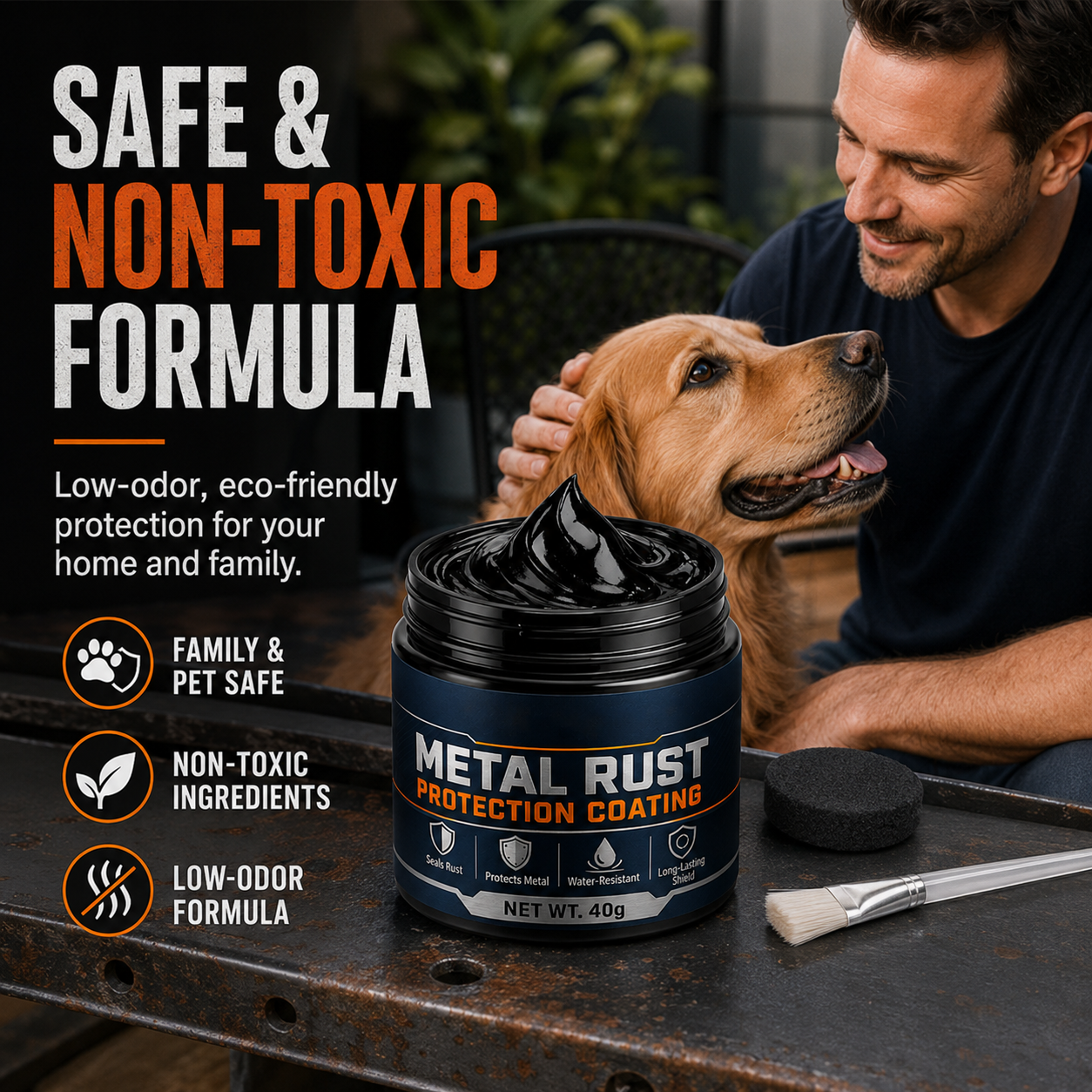 🥳2026 HOT SALE🥳💞50K+ SOLD!🔧🏠 60% OFF! Junafera® Metal Rust Protection Black Repair Paste – Restores rusty gates, railings & tools. Forms protective coating – no need to replace! 🛡️✨ upsell