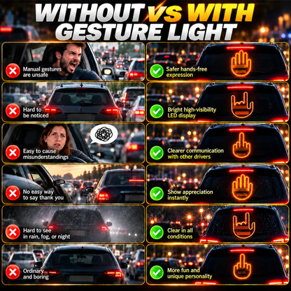 LED Car Gesture Light – Your Mood, Your Message