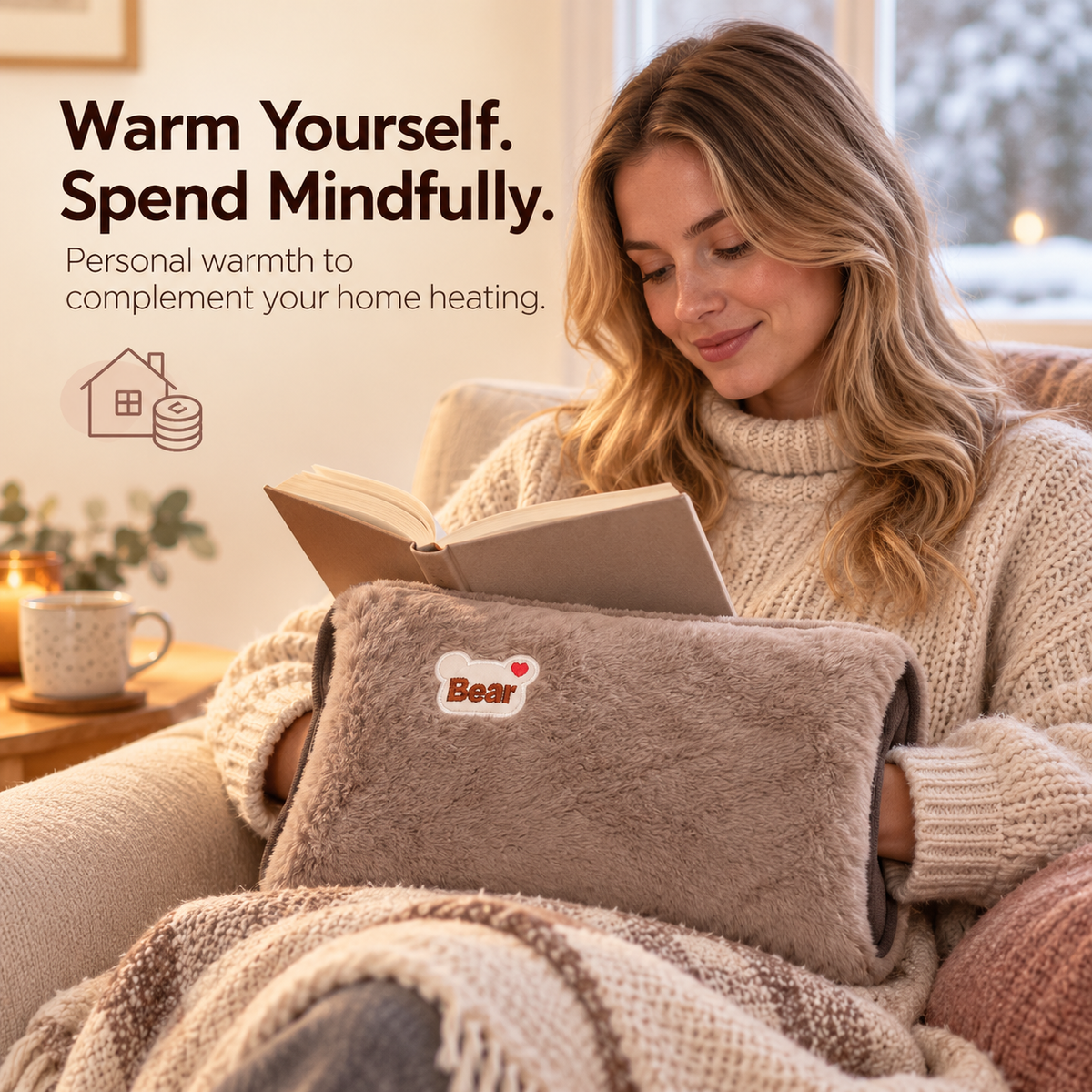 🔥 Winter Special 🧸 Fast-Heating Electric Hot Water Bottle & Soft Plush Hand Warmer — Cosy Comfort for Home, Office & Relaxing Evenings ❄️🏡