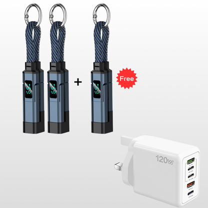 upsell🔥HOT SALE 60% OFF🔥Junafera® 4-in-1 Digital Display Keychain Charging Cable