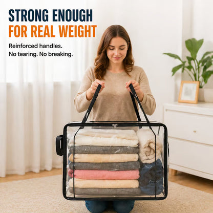 Junafera® ⏰🔥LIMITED TIME 50% OFF! 🏠 Transparent Large-Capacity Dustproof & Moisture-Proof Storage Bag – Perfect for Clothes, Toys, Books & More ✨