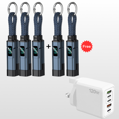 upsell🔥HOT SALE 60% OFF🔥Junafera® 4-in-1 Digital Display Keychain Charging Cable