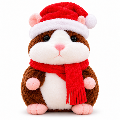 🎄 Talking Hamster Plush – Interactive Learning Toy & Fun Christmas Gift for Kids 🎁