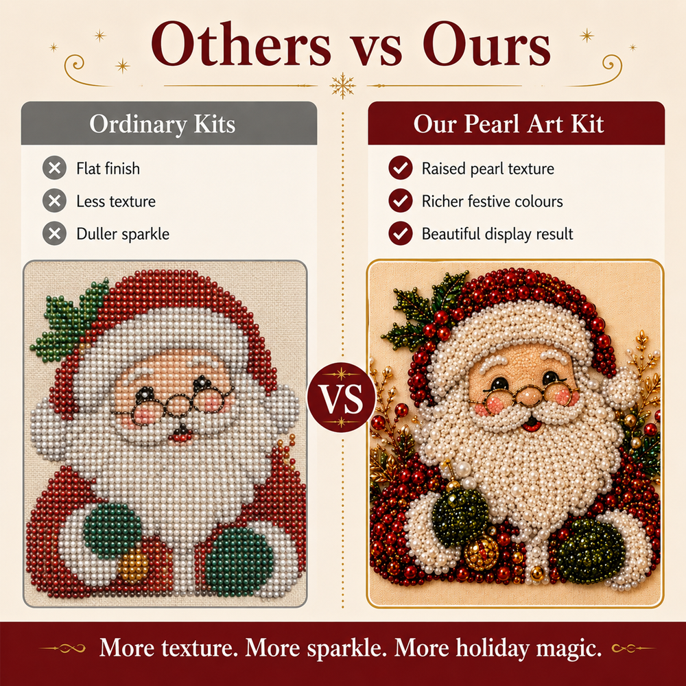 🎨💎Zero-Skill Needed | Junafera® 3D DIY Christmas Pearl Art Kit