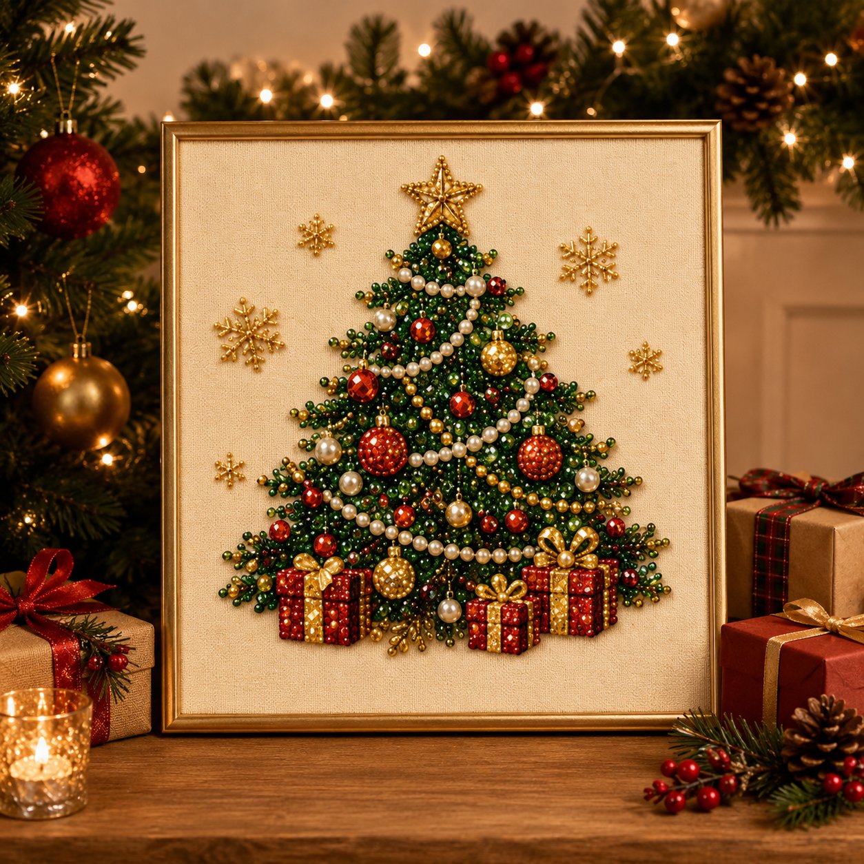 🎨💎Zero-Skill Needed | Junafera® 3D DIY Christmas Pearl Art Kit