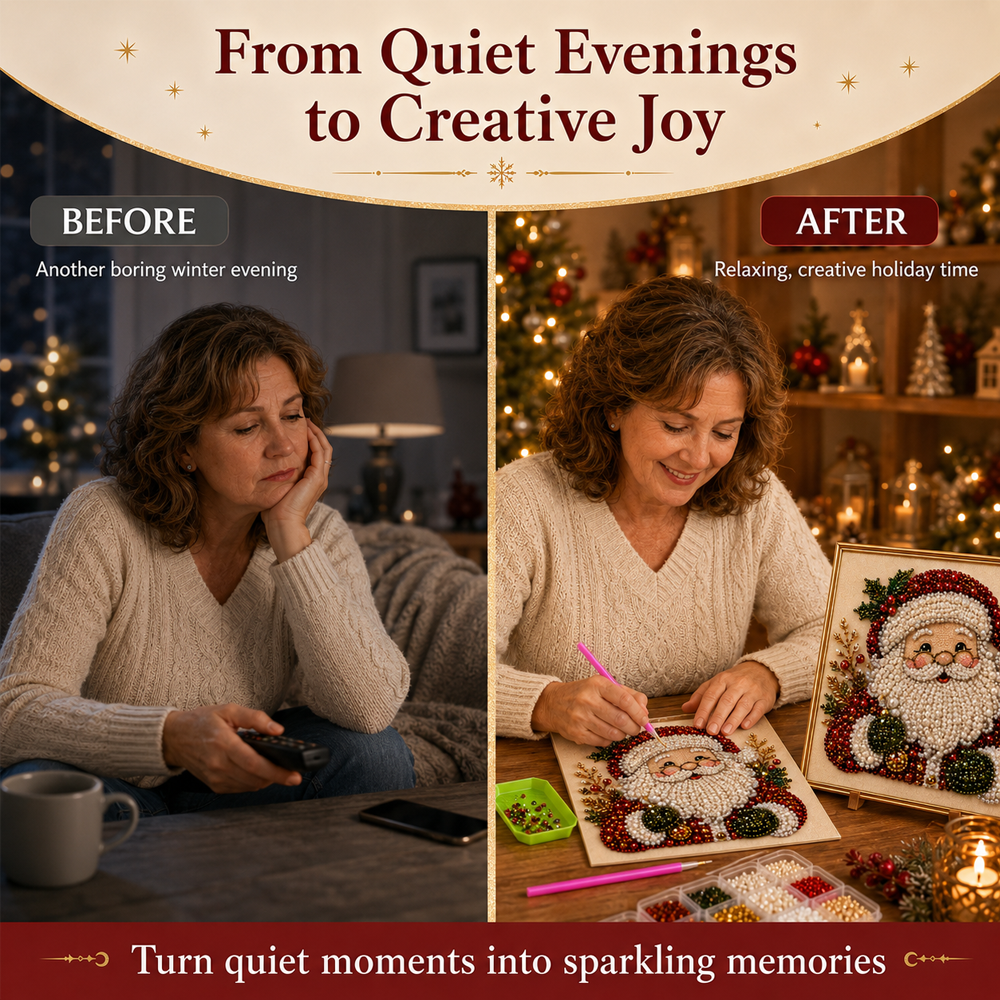 🎨💎Zero-Skill Needed | Junafera® 3D DIY Christmas Pearl Art Kit