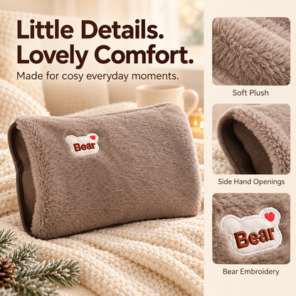 🔥 Winter Special 🧸 Fast-Heating Electric Hot Water Bottle & Soft Plush Hand Warmer — Cosy Comfort for Home, Office & Relaxing Evenings ❄️🏡