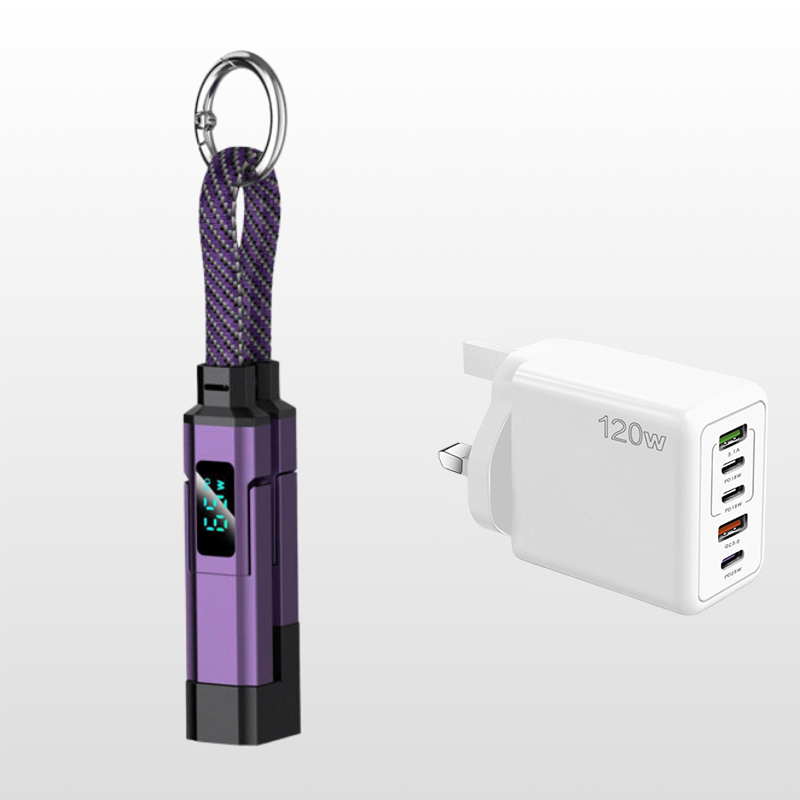 upsell🔥HOT SALE 60% OFF🔥Junafera® 4-in-1 Digital Display Keychain Charging Cable