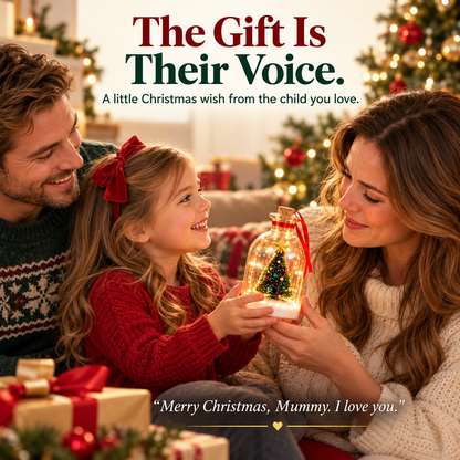 UPSELL🎄 Christmas Voice Keepsake Bottle – Little Voices, Love Notes & Memories to Treasure 🎁