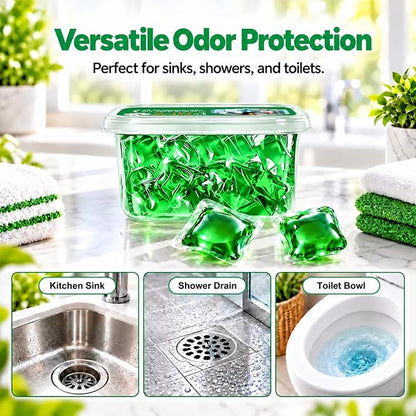 🥳Buy 1 Get 1 Free – 100 PCS !! Drain Deodorizer Pods – Bio‑enzyme formula neutralizes smells at the source. Instant fresh scent, no harsh chemicals. 🚰✅