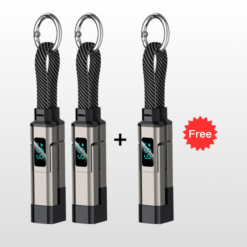 upsell🔥HOT SALE 60% OFF🔥Junafera® 4-in-1 Digital Display Keychain Charging Cable