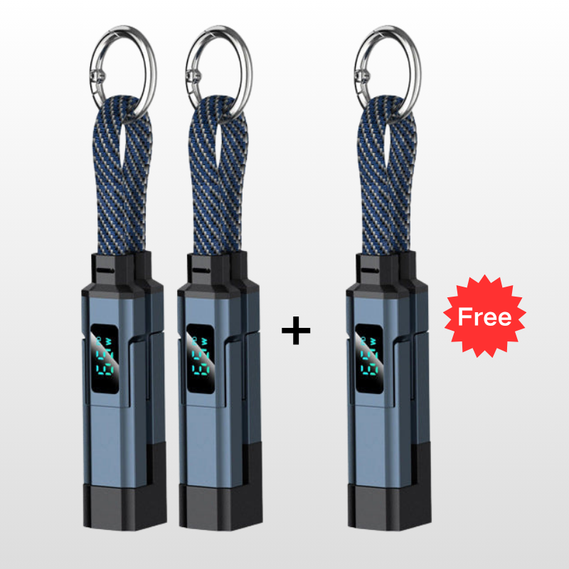 upsell🔥HOT SALE 60% OFF🔥Junafera® 4-in-1 Digital Display Keychain Charging Cable