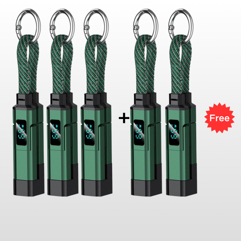 upsell🔥HOT SALE 60% OFF🔥Junafera® 4-in-1 Digital Display Keychain Charging Cable