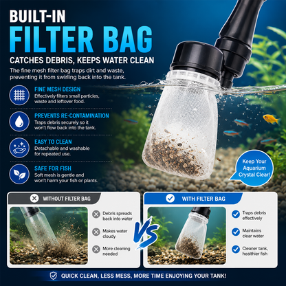 🎉50% off 🔥 Junafera® Electric Aquarium Gravel Cleaner✨